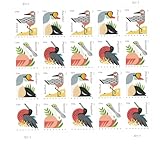 USPS 117604 Coastal Birds Postcard Stamp, Pack of 20