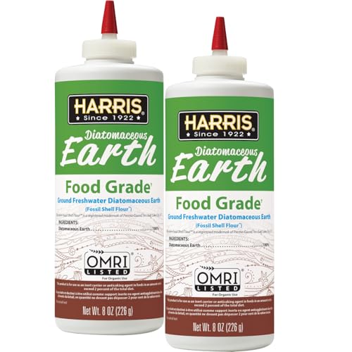 HARRIS Diatomaceous Earth Food Grade, Half Pound with Easy Application Puffer Tip - 2 Pack by HARRIS - Used condition - US$16.19