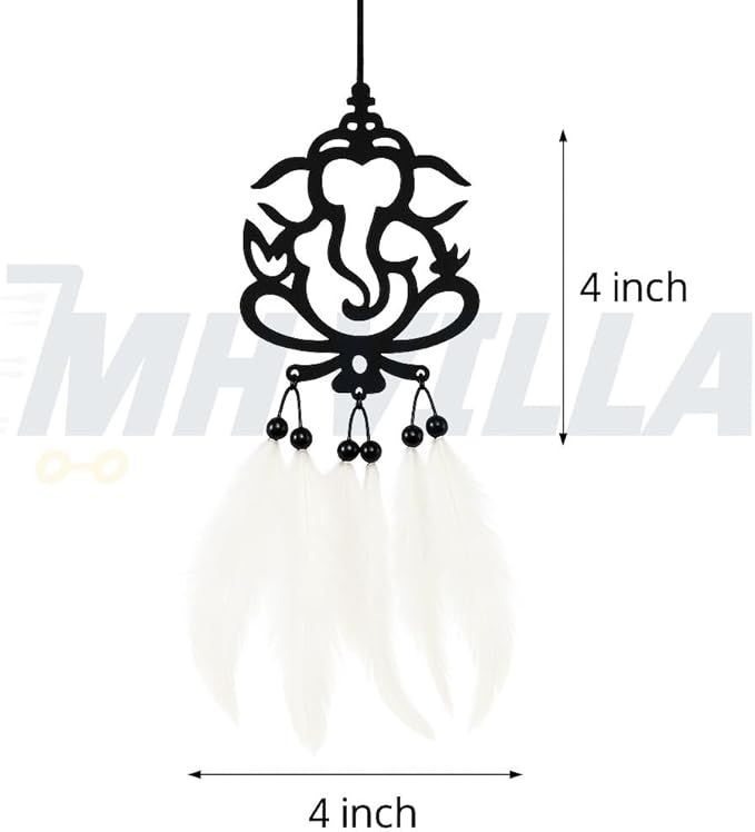 Ganesha car Hanging, Dream Catcher for car, Car Mirror Hanging Accessories Interior, Ganesha Hanging for car, Car Decoration Accessories - Ganesha-1pcs-DN-2