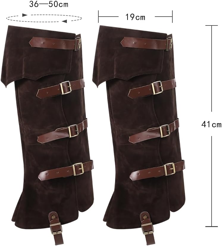 Pirate Leg Covers Medieval Pirate Boot Covers Faux Leather Renaissance Boots Covers Tops Halloween Cosplay Costume