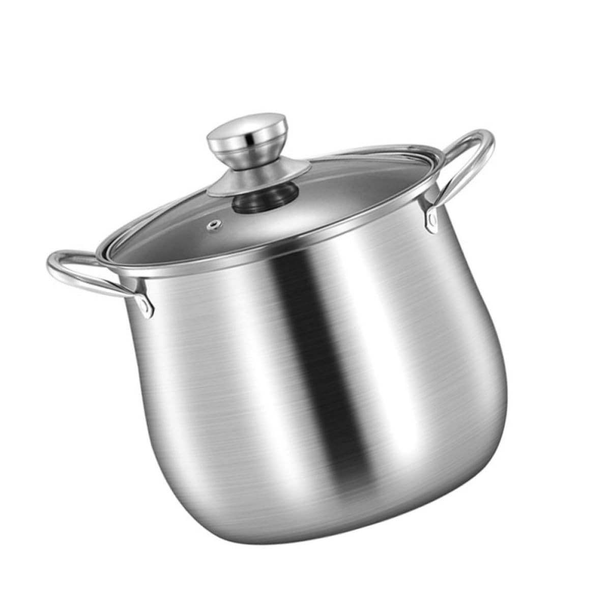 Marmite résistante haute température 22 cm ustensile cuisine inox induction gaz avec couvercle
