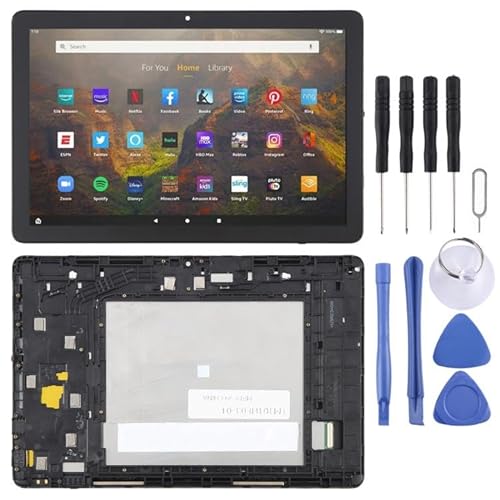 �g�ѓd�b�C���X�y�A�p�[�c Amazon Kindle Fire HD 10 2023 LCD�X�N���[���f�W�^�C�U�[�p�t���[���t���t���A�Z���u�� �t���f�B�X�v���C