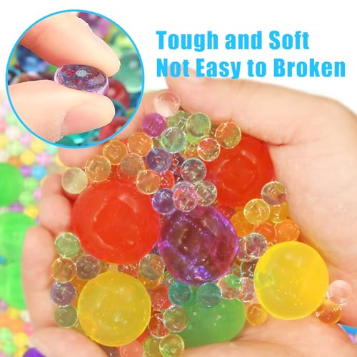 YESLUSY Wasserperlen Bunte 50000 & 200 XXL, Ungiftig für Pflanzen, Blumen, Vase Füllstoff und Deko