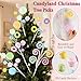 5pcs Christmas Candyland Tree Decorations Macaron Candy Cane Tree Topper Sticks, Pastel Christmas Ornaments Lollipop and Candy Tree Picks, Curly Stripes Decor for Xmas Holiday Party Wreath Vase Decor