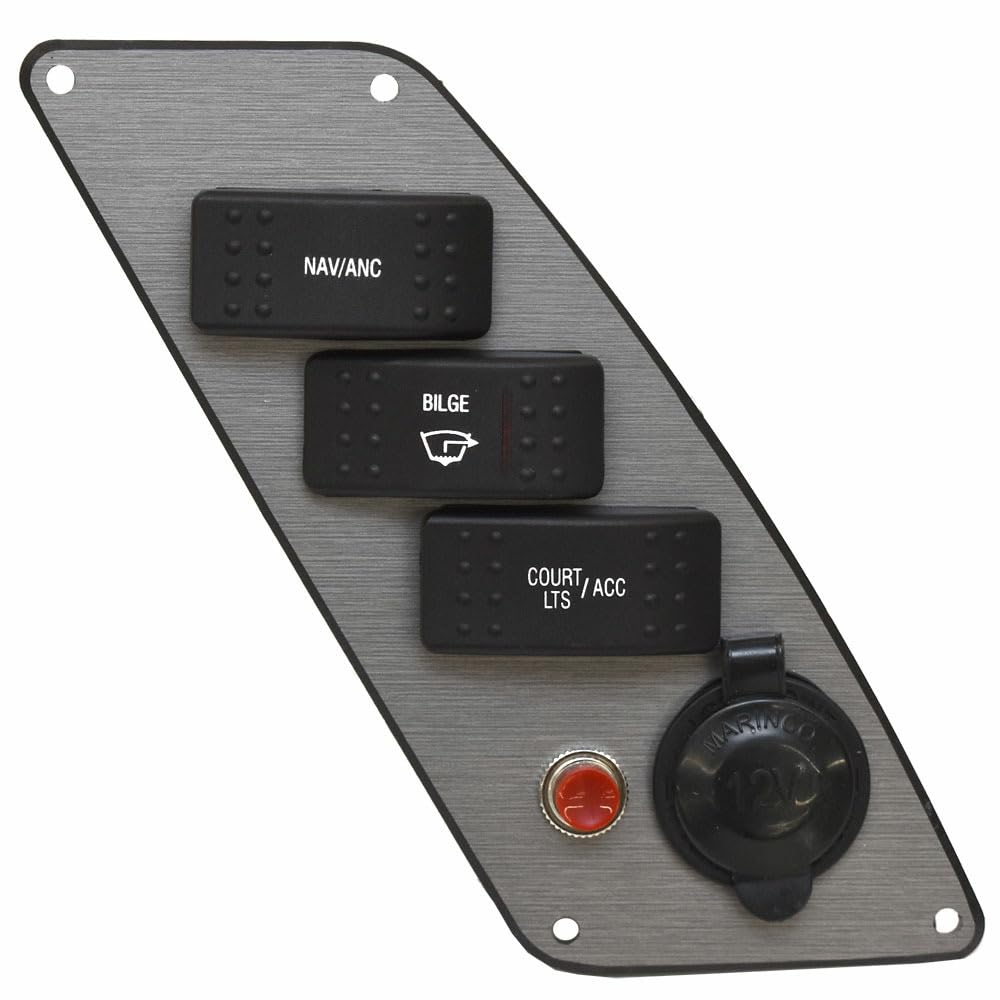 Larson Boat Rocker/Ignition Panel | LX1850 Gray Brushed Plastic