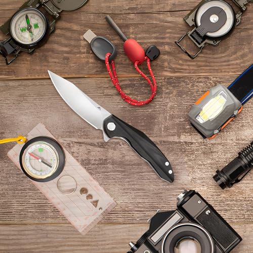 FLISSA 折りたたみナイフ D2ステンレス G10ハンドル