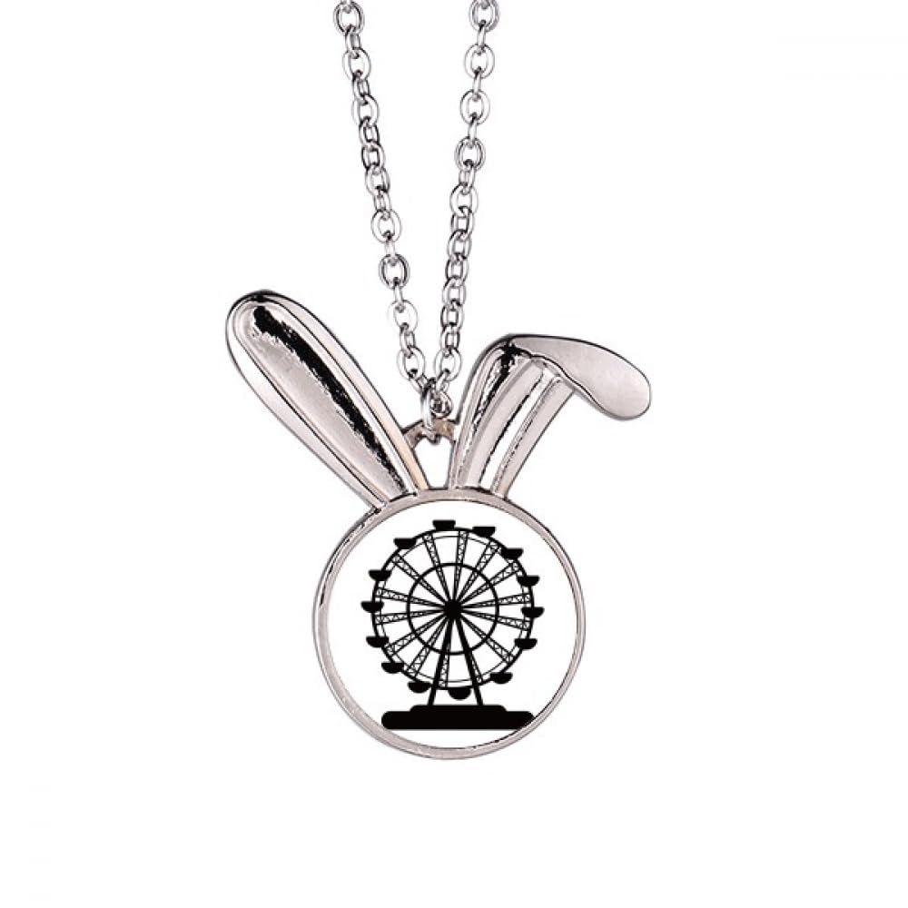 Collier lapin grande roue noire bijou original pour éviter la routine - 5