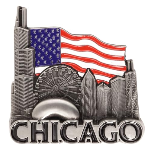 Imán Decorativo Chicago Skyline 2.75 x 2.75 Pulgadas miniatura 1