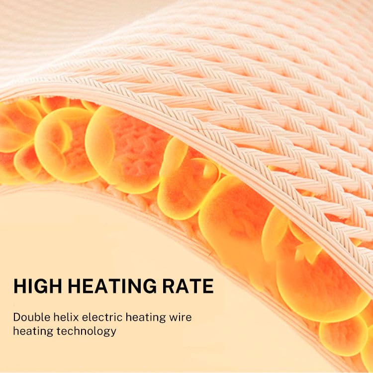 2027 New Heated Shawl Wraps for Women Men USB Powered Heating Blanket Beige - image 3