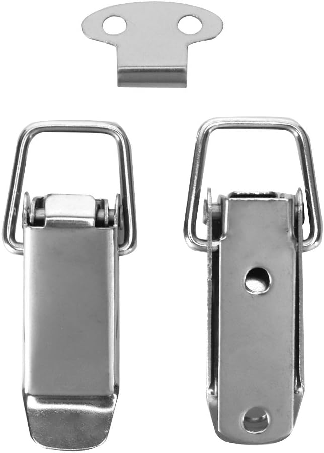 Accessbuy Stainless Steel Spring Loaded Toggle Latch Hardware Catch Clamp Clip for Small Trunk, Case, Box, and Chest 4 Pack (73mm Overall Length)