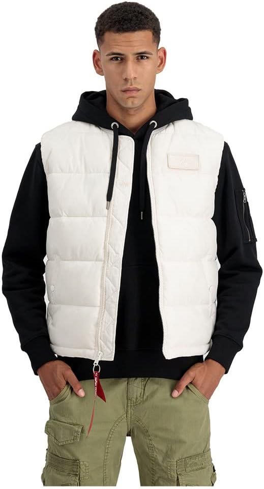 (-40%) Alpha Industries Puffer Vest LW Weste für Herren Jet Stream White