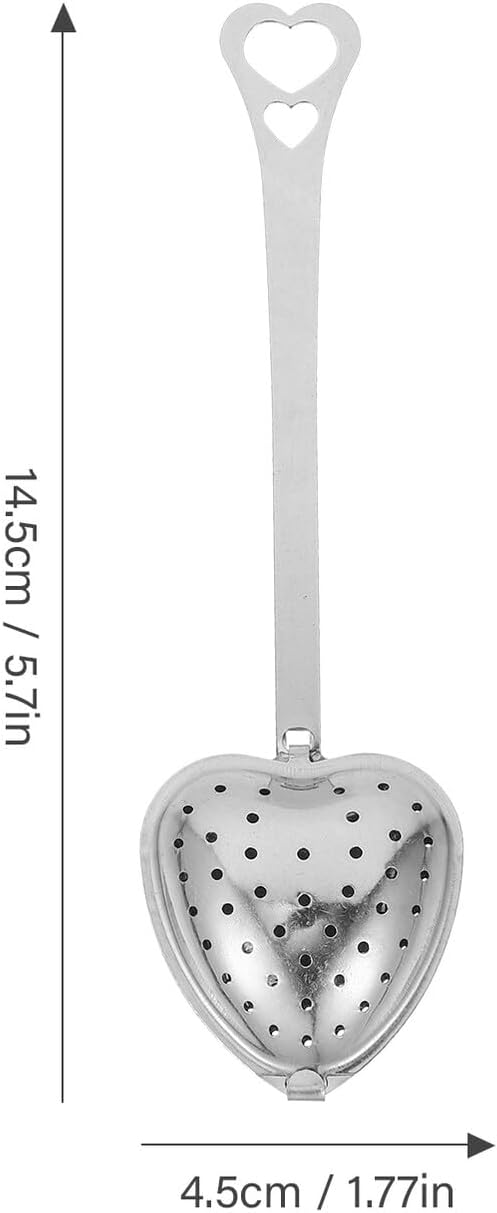 Heart Tea Strainer Spoon, Stainless Steel Loose Leaf Infuser