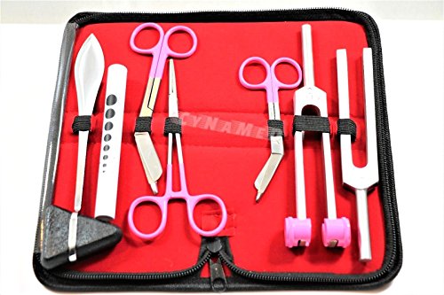 New Premium Set of 7 pcs Reflex Percussion Taylor Hammer Penlight Tuning Fork C 256 C 512 Bandage Scissors 5.5 and 4.5 Inches Hemostat Forceps 5.5 Inches CYNAMED - Thumbnail 3