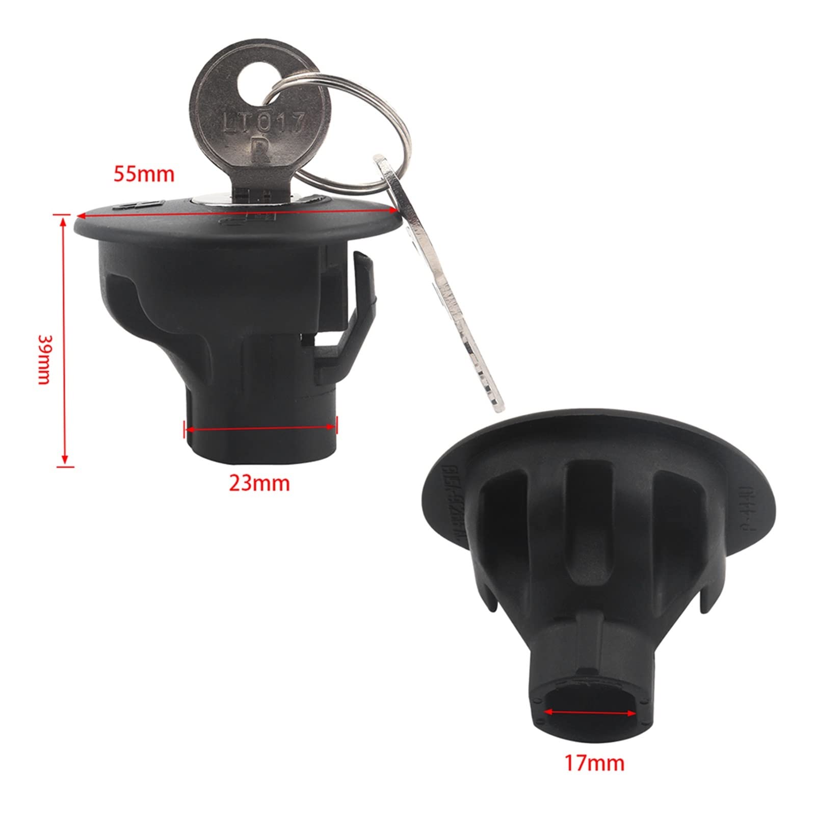 Tapón del Tanque de Combustible del automóvil Tapa De Llenado De Tapón De Tanque De Bloqueo De Gasolina De Combustible para Automóvil con 2 Llaves Bloqueables para Fo&rd 8U5Z9C268B 4584455AH