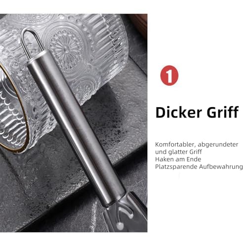 4er Set Eiskratzer, Edelstahl Kühlschrank Eiskratzer Gefrierschrank, Multifunktionale Eisschaufel, Hochwertige Eisschaber zur Schnellen Eisentfernung, Ideal für Gefrierfach und Kühlschrank