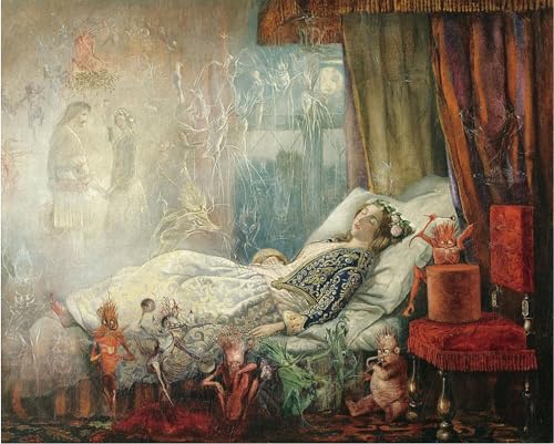 Toile décoration chambre avec la peinture le rêve après le bal masqué abstrait de Fitzgerald