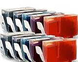 Canon Sparset für Canon Pixma IP 3000 (10 Patronen- 4xBK 28ml, je 2x C, M, Y, je 14ml) kompatible Patronen für IP3100