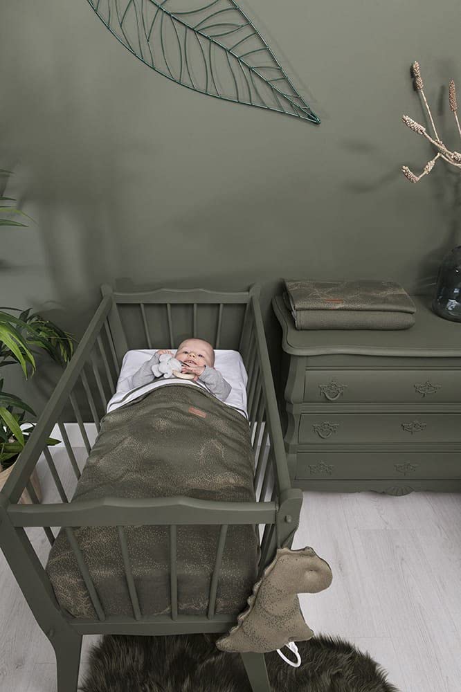 Baby's Only - Manta de Cuna Teddy Marble - Gris/Gris Plateado - 70x95 cm