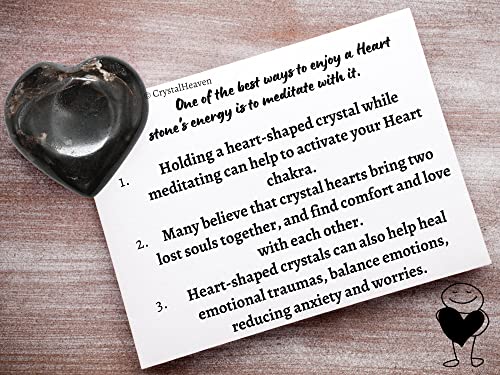 Image of Crystal Heaven Garnet Heart Palm Pebbles Stones For Anxiety Stress Relief Massage-Aaa Grade Original Healing Gemstone Agate Heart Palm Stone For Yoga Meditation Spiritual