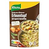 Knorr Großmutters Geheimnis Deftiger Erbseneintopf mit Speck und Kartoffeln für eine leckere deftige Suppe mit nachhaltig angebautem Gemüse 8x 122 g