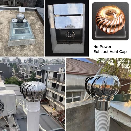 Évent de toit pour éoliennes faciles à installer avec rotation fluide 16 pouces - 8