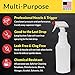 Pinnacle Mercantile Plastic Spray Bottles Leak Proof Technology Empty 32 oz Pack of 3 Made in USA