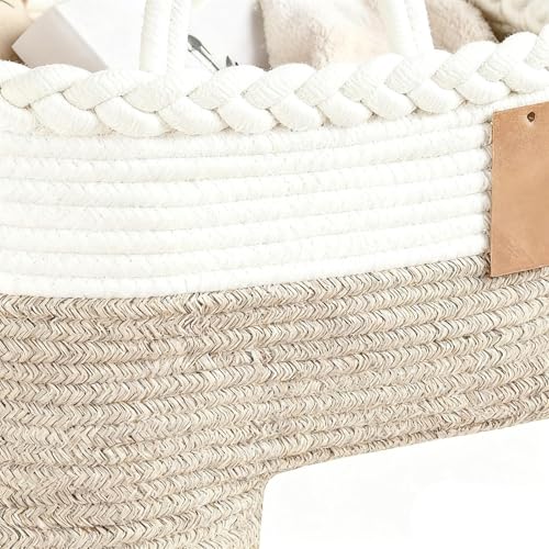 Panier d'escalier en lin pour libérer les marches du linge sale - 7