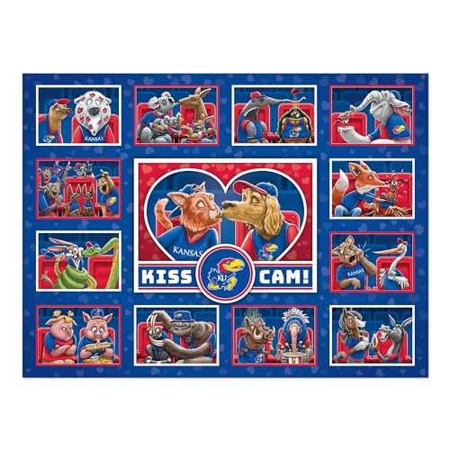 Image of YouTheFan NCAA Kansas Jayhawks inchKiss Cam inch 500 Puzzle