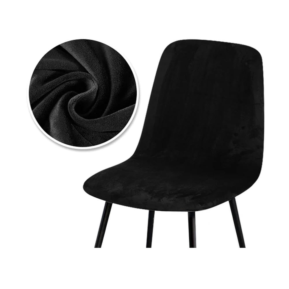 nonotse 2/4/6 Velvet Short Back Chair Cover Stretch Slipcovers Elastic Seat Chair Covers Dining Room Bar Office Party Banquate