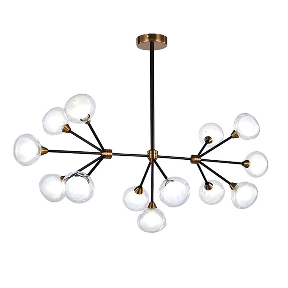 Lampadario Moderno a 5 luci con Paralume a Sfera in Vetro, plafoniera Sputnik Stile Mid Century per Cucina, Sala da Pranzo e Soggiorno - Bronzo. È Molto Gentile da Parte Tua.