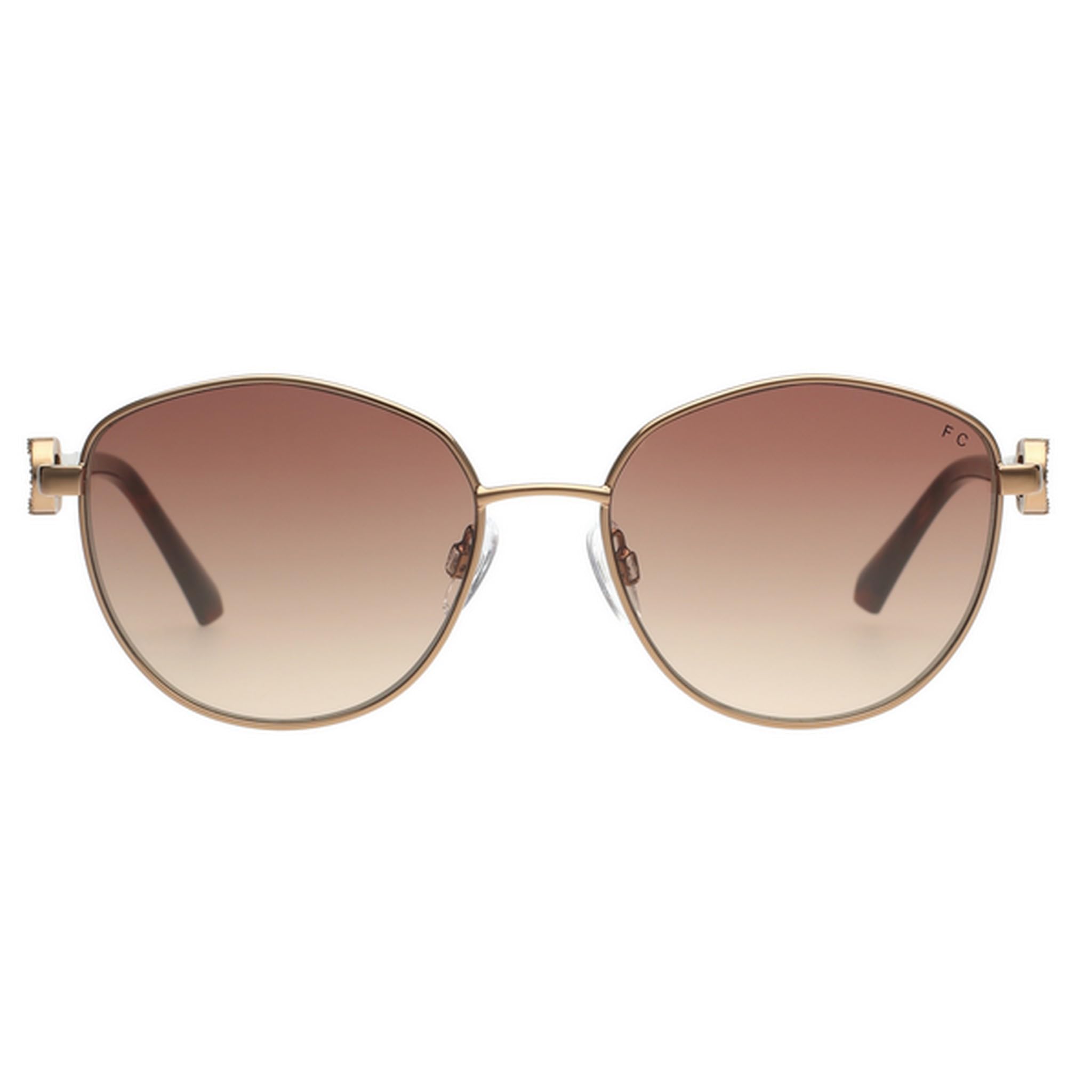 Smoke Brown Lens Round Sunglasses With 100% UV Protection For Women-image-32