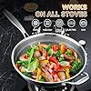 LOLYKITCH 13-inch Nonstick Wok & Stir-fry Pan with Lid, Induction Compatible, Tri-ply Stainless Steel Ceramic Coating Cookware, Perfect for Stir-frying, Sauté, and Simmering, Dishwasher and Oven Safe #3