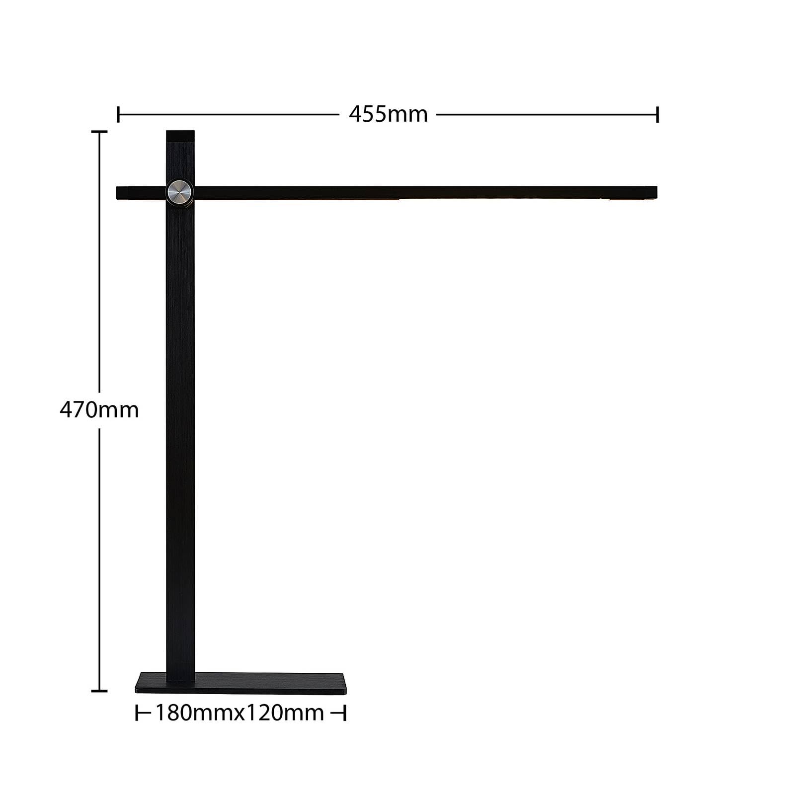 Lucande Bombillas LED flexo en negro mate, regulable lámpara de mesa | lámpara de escritorio, moderno, 3000 k blanco cálido para oficina, espacio de trabajo