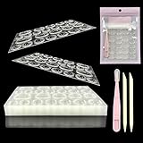 Fomkrio 480Pcs Nail Adhesive Tabs for Press On, Extra Large 20 Sheets Jelly Gel Glue Alternative Stickers, Double Sided Thick & Strong Solid Glue Sticky Tabs for Manicure
