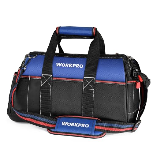 Image of WORKPRO 16-inch Wide Mouth Tool Bag with Water-Proof Molded Base