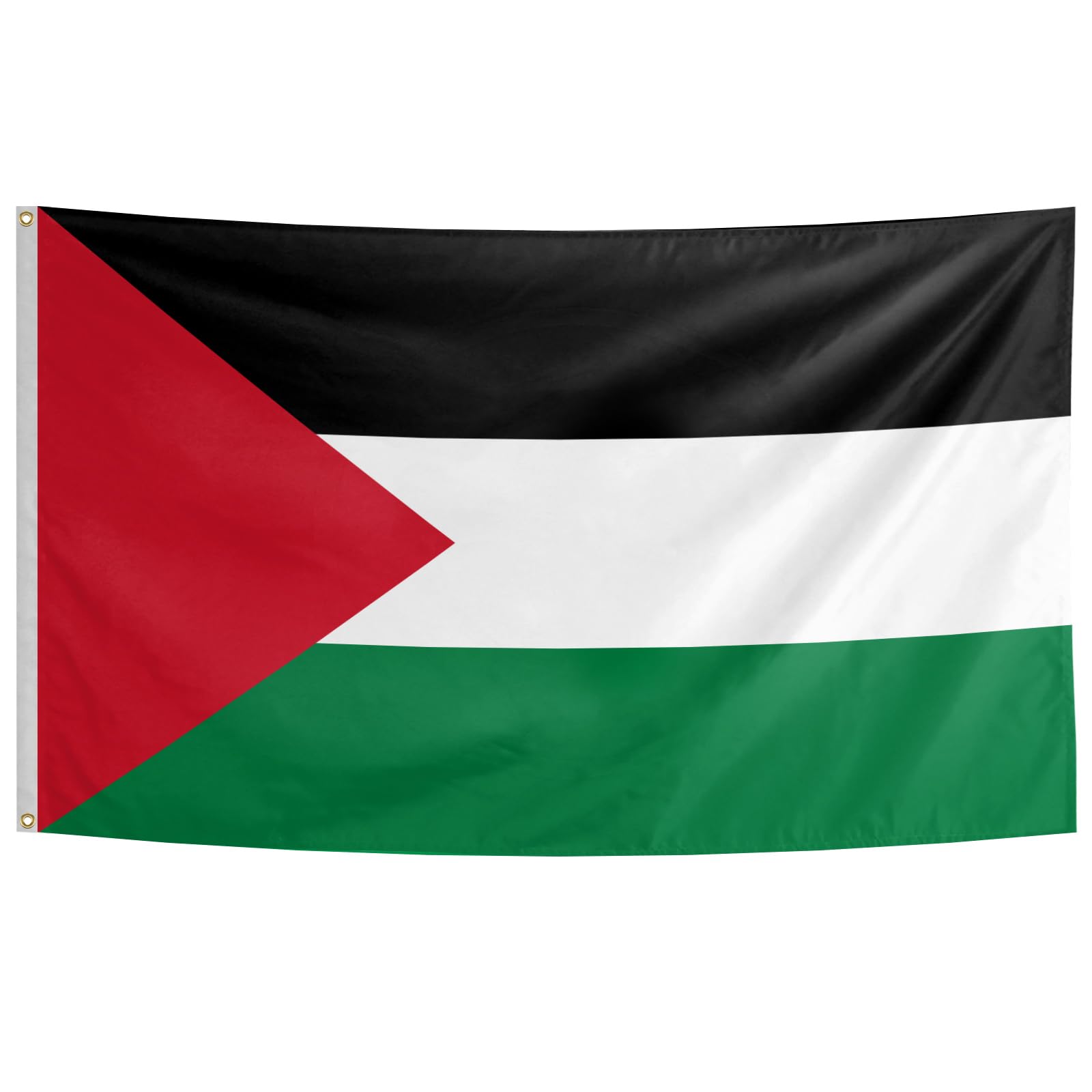 Palestine Flag 3 X 5 Ft Vivid Color and Fade Proof and Double Stitched with 2 Brass Grommets for Indoor and Outdoor Decoration Community Rainbow Flag Banner (free)