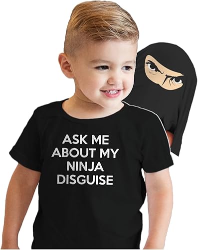Miniatura 7 de Camiseta con diseño de disfraz de ninja para niños pequeños