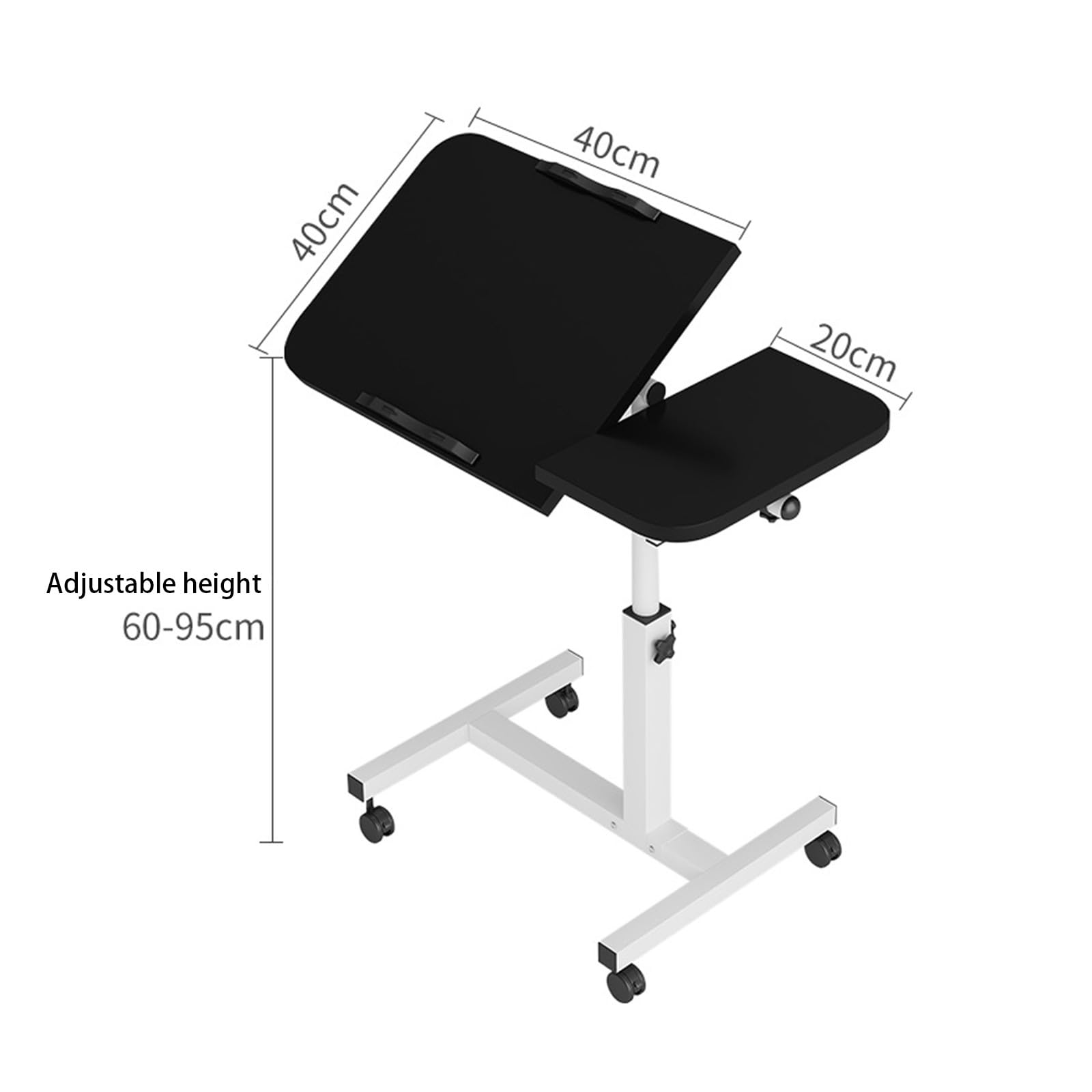 Stół do spania z kółkami, regulowana wysokość, składane biurko na laptopa do łóżka, sofa, nauka, wielofunkcyjny stół do czytania i jedzenia