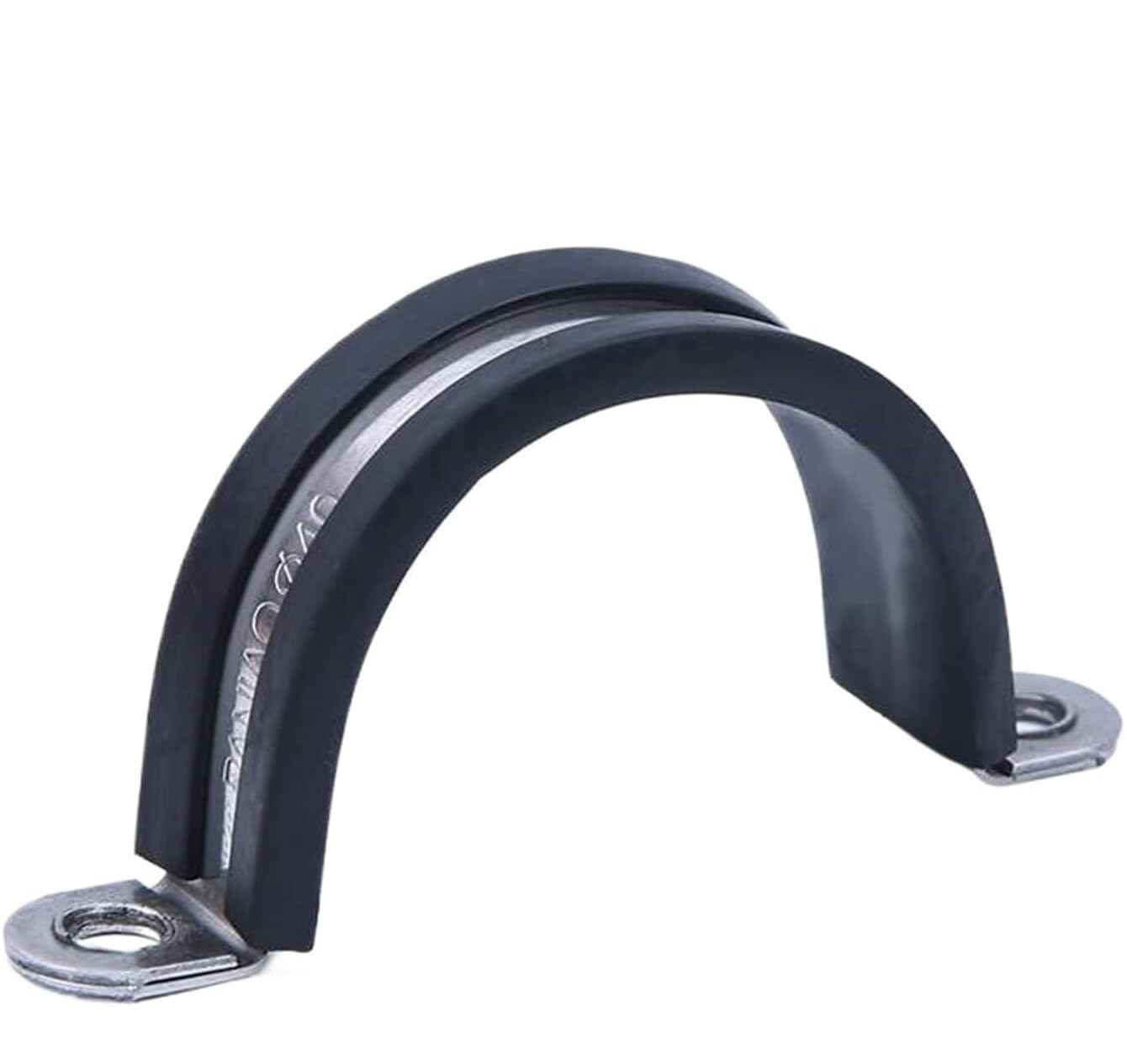 Shiketong One Color 10Pcs Rubber Lined U Clips - 304 Stainless Steel Hose Pipe Clamp For Secure Cable Mounting(12Mm)
