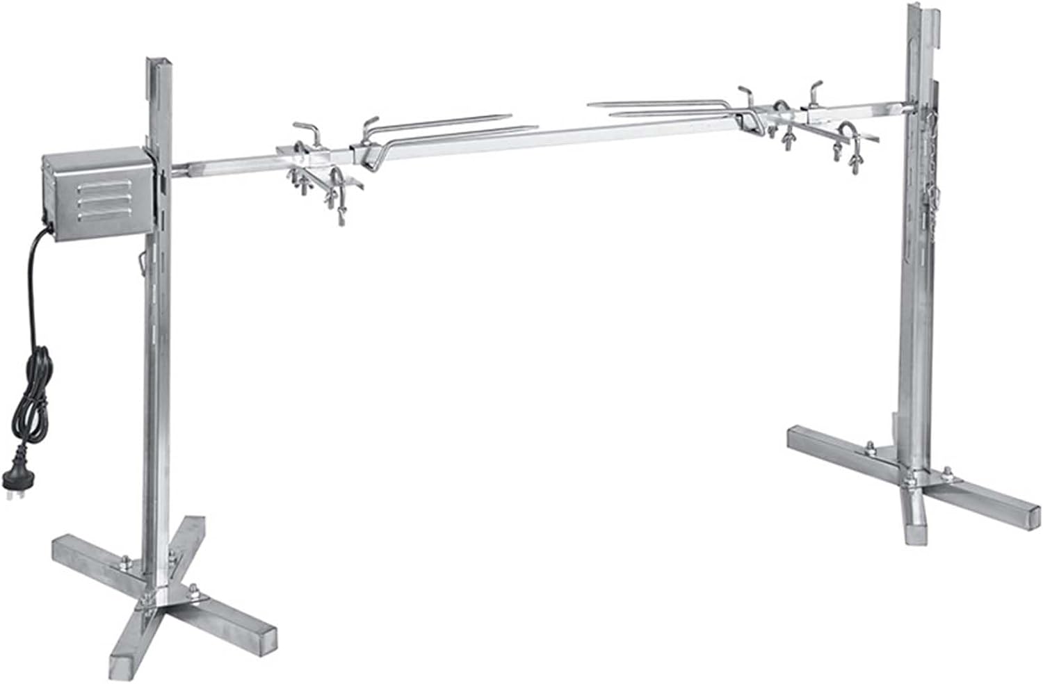 Large Spit Roaster BBQ Grill Kit | Electric Rotisserie Grill for Outdoor Cooking, 360° Rotatable Picnic Cooker | Electric BBQ Rotisserie Grill for Camping Party