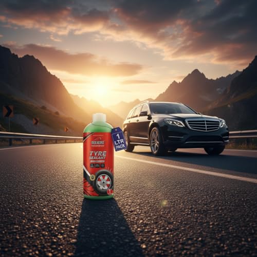 Image of Tubeless Tyre Sealant 1 Liter | Anti Punture Liquid Solution for Bike, Car, Scooty, Truck | Oil Based Auto Puncture Repair Liquid Tire Sealant (1 Liter)