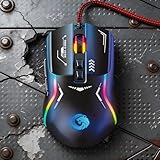 【 Mouse Macro Shortcut Key – Plug and Play 】 2026 New Wired Gaming High-Performance Mechanical Mouse-Mouse Lights up-USB Connection is Convenient-59 Inch Cable Length – Built-in Scroll Wheel Function