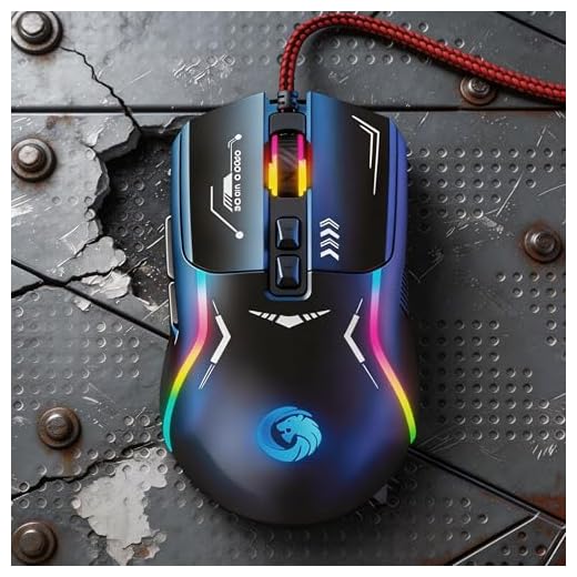 【 Mouse Macro Shortcut Key - Plug and Play 】 2026 New Wired Gaming High-Performance Mechanical Mouse-Mouse Lights up-USB Connection is Convenient-59 Inch Cable Length - Built-in Scroll Wheel Function