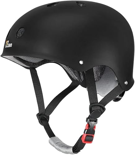 JBM Skateboard Bike Helmets with Removable Liners Ventilation Multi-Sports Helmet for Beginner to Advanced