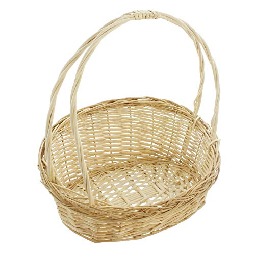 FRANK FLECHTWAREN Bügelkorb 'Doppelbügel', groß 39 x 32 x 20 cm, GH...