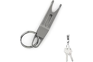 Mini Titanium Alloy Key Suspension Clip with Key Ring