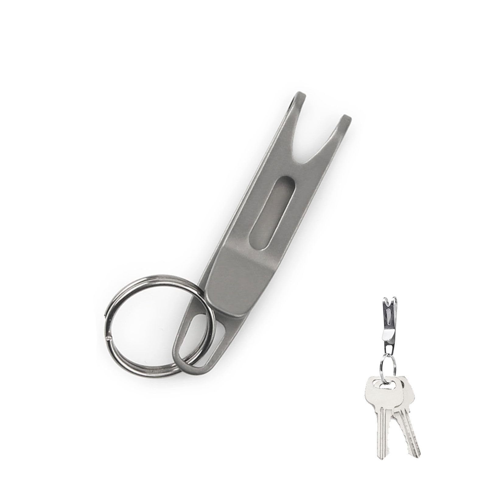Amazon.com: TONYFY Mini Titanium Alloy Clasp with Key Ring