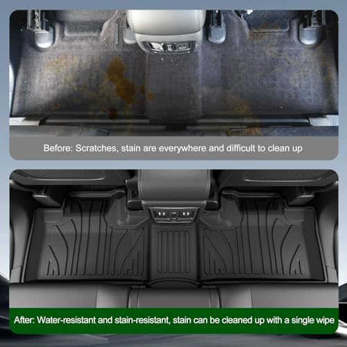 xipoqix Mata podłogowa 7 siedzeń, kompatybilna z modelami Dodge Durango 2016-2024, akcesoria, mata ładunkowa, 3. mata pod oparcie, zamiennik (trzecia mata oparcia + 7 siedzeń)