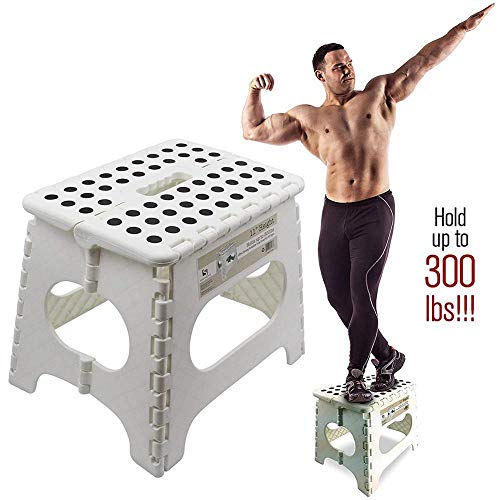 YOUDALIS 9/13inch Height Folding Step Stool Super Strong Stepping Stools Premium Heavy Duty Foldable Stool For Kids Adult Garden Bathroom (Color : C)