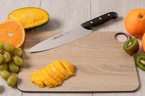 Miniatura 5 de Arcos Cuchillo Chef Acero Inoxidable. Cuchillo Cocina Profesional Multiusos Para Cortar Carne Y Verduras. Mango Ergonómico Polioximetileno Y Hoja 215 Mm. Serie Maitre. Color Negro.